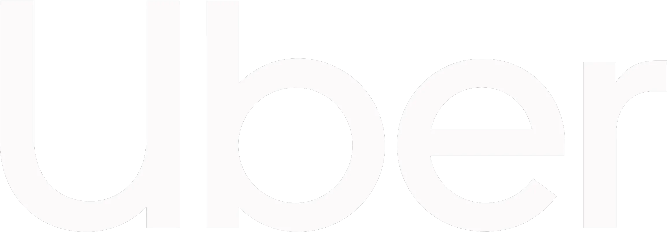 White Uber logo